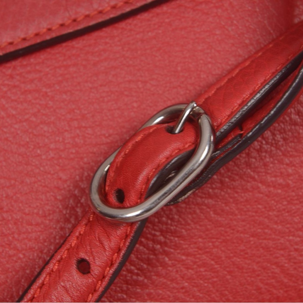 Gucci Red Bamboo Daily Top Handle Handbag Satchel - Picture 13 of 16